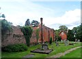 Wall of manor house and churchyard, Pertenhall in Pertenhall