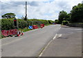 Temporary traffic lights, Brister End, Yetminster in DT9 6NH