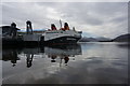 The new CalMac ferry, docked at Ullapool in IV26 2TY