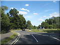 Roundabout on Kennels Lane, Farnborough in GU14 0RS