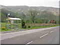 Bus stop on the A816 in PA34 4XB
