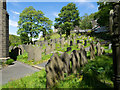 Graves and trees in Cragg Vale in Cragg Vale