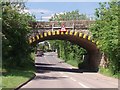 Leicester Road railway bridge in LE65 1SQ