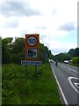Road sign on the westbound side of the A352 in BH20 6AJ