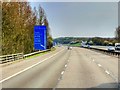 Southbound M40, Approaching Oxford Services in OX33 1JY