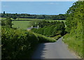 Country lane near Lower Whitehill Farm in OX5 3AY