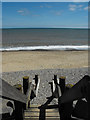 Steps down to beach, Hornsea in HU18 1TH