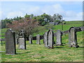 19th C gravestones in St Peter's churchyard in NE47 9UH