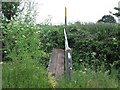 Footbridge over a drain leading to a footpath junction in DE74 2QX