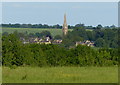 View towards the village of Kings Sutton in OX17 3JX