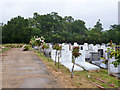 A corner of Edgwarebury Cemetery in HA8 8XN