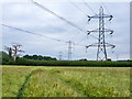 Power lines north of Elstree Aerodrome in WD6 3BU