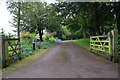 Entrance driveway to The Lodge, Cranwell in NG34 8HD