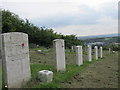 Gravestones in Moorgate cemetery in S60 2AR