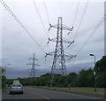 Power lines cross Sir Harry Lauder Road in EH15 2QU