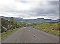 The A890 approaching Auchtertyre in IV40 8EQ