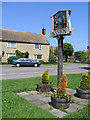 Village sign, Baston, Lincs in PE6 9PF