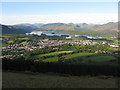 Keswick and Derwent Water from Latrigg in CA12 4PJ