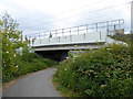 Cycle path passing under the Metro extension to South Hylton in SR5 3EY