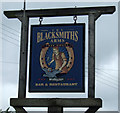 Sign for the Blacksmiths Arms, Gallows Green in ST10 4AU
