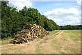 Log stack near Chilworth Road in OX44 7NT