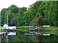 The Crinan canal - approaching Oakfield Bridge in PA31 8AF