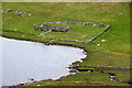 Ruined crofthouse beside Loch of Burwick in ZE1 0XN