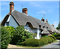 Thatched cottages, Longparish, Hampshire in SP11 6PN