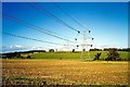 Power pylons at Aunby, near Bourne, Lincolnshire in PE9 4EE