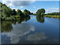 Looking south along the River Trent in DE15 9EU