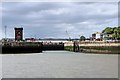Alfred Dock lock gates, River Mersey in CH44 6QY