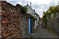 Axbridge: The lane near the east end of the church in BS26 2DD