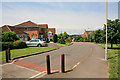Looking down Leafy Lane, Whiteley, from its top in PO15 7AH