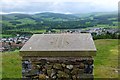 Carved plaque, Pirn Hill fort Innerleithen in EH44 6HX