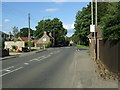 Bus stop and shelter on High Road (A151), Moulton in PE12 6PG