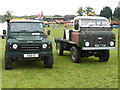 Steam and Vintage Rally, Astwood Bank - two Land Rovers in B96 6HH