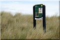 Noticeboard for Cabin Hill Nature Reserve, Formby in L38 8AF