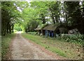 Hut by byway near Stoke Farm in SP5 5EQ