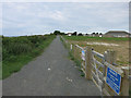 Coast path past Sandown Bay Holiday Centre in PO36 8QG