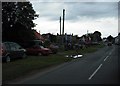 Weaverthorpe Main Street, tractors on display in Weaverthorpe