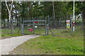 Greyspot gate, Pirbright Ranges in GU24 9NL