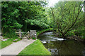 Path and gate by the River Dove in DE6 1NN