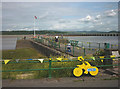 Bay Cycle Way sign, Arnside Pier in LA5 0EJ