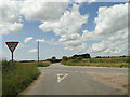 Give Way sign north of West Raynham airfield in NR21 7PD