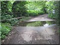 Gerrards Cross: Coldharbour Farm lane ford in SL9 8EN