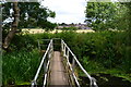 Footbridge over River Stour near Sturminster Newton Mill in DT10 1DQ