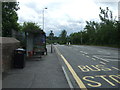 Bus stop and shelter on Blackburn Road (B792) in EH48 2EH