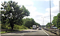 Approaching overbridge at Staker Lane Junction in DE23 4AT