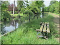 Bench by the New River east of Yewlands, EN11 in EN11 8NF