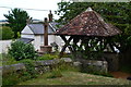Lychgate and war memorial at St Mary's Church, Sixpenny Handley in SP5 5NP
